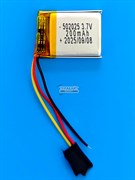 Аккумулятор 3.7v 200mAh 3pin 3 провода 502025 Li-Pol универсальная аккумуляторная батарея 5x20х25