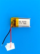 Аккумулятор 3.7v 75mAh 2pin 2 провода 501020 Li-Pol универсальная аккумуляторная батарея 5x10х20