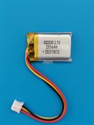Аккумулятор 3.7v 250mAh 3pin 3 провода + разъем (фишка) коннектор 502030 Li-Pol универсальная аккумуляторная батарея 5x20x30