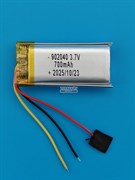 Аккумулятор 3.7v 700mAh 3pin 3 провода 902040 Li-Pol универсальная аккумуляторная батарея 9x20х40