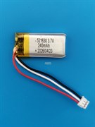 Аккумулятор универсальный литий полимерный li-pol 3.7v вольт 3pin 3 провода с платой + коннектор (разъем фишка) 240mAh 521630 размеры батареи 5.2х16х30