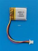 Аккумулятор универсальный литий полимерный li-pol 3.7v вольт 3pin 3 провода с платой + коннектор (разъем фишка) 180mAh 402025 размеры батареи 4x20x25