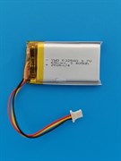 Аккумулятор универсальный литий полимерный li-pol 3.7v вольт 3pin 3 провода с платой + коннектор (разъем фишка) 650mAh 602540 размеры батареи 6х25х40