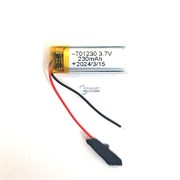 Аккумулятор универсальный литий полимерный li-pol 3.7v вольт 2pin 2 провода с платой подходит для видеорегистратора Artway MD-110 (совместимая батарея)