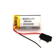Аккумулятор универсальный литий полимерный li-pol 3.7v вольт 2pin 2 провода с платой подходит для беспроводной мышки ARDOR GAMING Fury V2 (совместимая батарея)