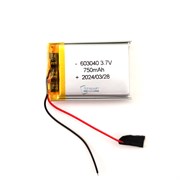 Аккумулятор универсальный литий полимерный li-pol 3.7v вольт 2pin 2 провода с платой подходит для беспроводных наушников Lunacy Loud (совместимая батарея)