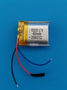 Аккумулятор универсальный литий полимерный li-pol 3.7v вольт 3pin 3 провода с платой 450mAh 102025 размеры батареи 10х20х25