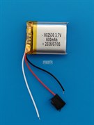 Аккумулятор универсальный литий полимерный li-pol 3.7v вольт 3pin 3 провода с платой 600mAh подходит для беспроводных наушников Bowers & Wilkins Px8 (совместимая батарея)