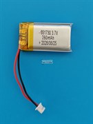 Аккумулятор универсальный литий полимерный li-pol 3.7v вольт 2pin 2 провода с платой + разъем (фишка) коннектор 280mAh 651730 размеры батареи 6.5x17x30