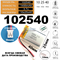 Аккумулятор 3.7v 1400mAh 2pin + разъем (фишка) коннектор 102540 Li-Pol универсальная аккумуляторная батарея 10x25x40 2 провода