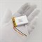 Аккумулятор 3.7v 1400mAh 3pin 3 провода + разъем (фишка) коннектор 703450 Li-Pol универсальная аккумуляторная батарея 7x34x50 - фото 184823