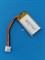 Аккумулятор универсальный литий полимерный li-pol 3.7v вольт 3pin 3 провода с платой + коннектор (разъем фишка) 450mAh 602035 размеры батареи 6х20х35 - фото 207991